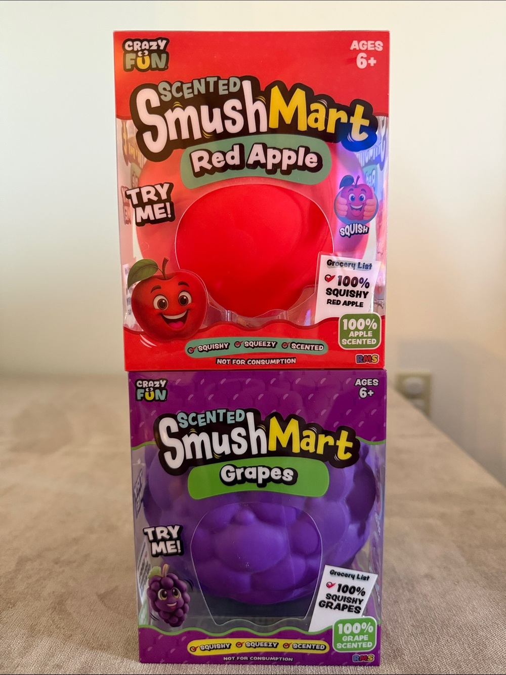 SmushMart Scented Red Apple & Scented Grapes Squishy Toys  | New